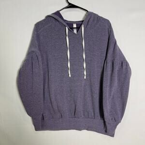 Xhilaration Sleepwear Women’s L Purple Hoodie Puff Sleeves Lounge‎ Top